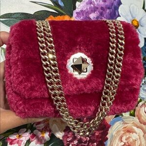 Kate Spade Audrey shearling micro bag